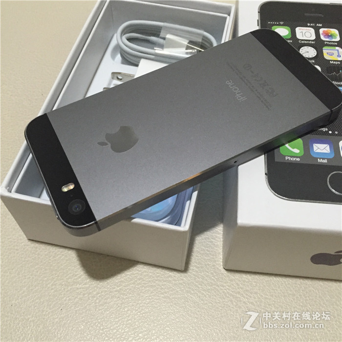1400转苹果5s深空灰32g95新配件齐全