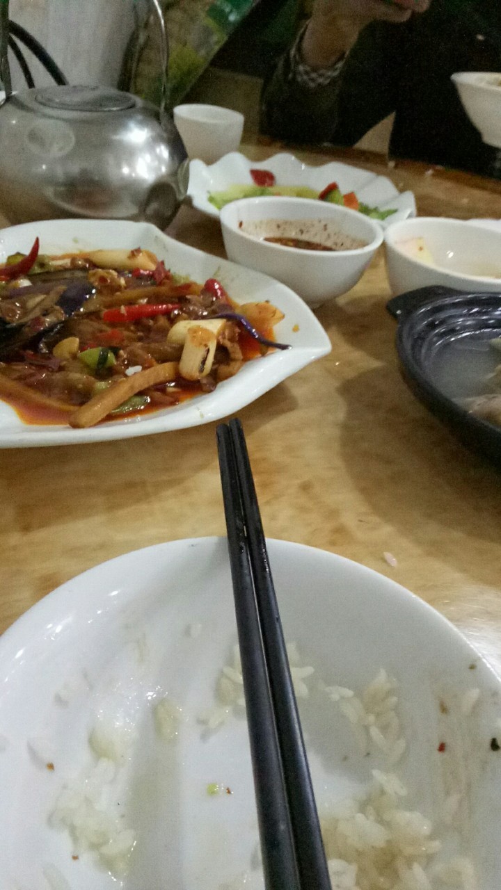 吃完饭了