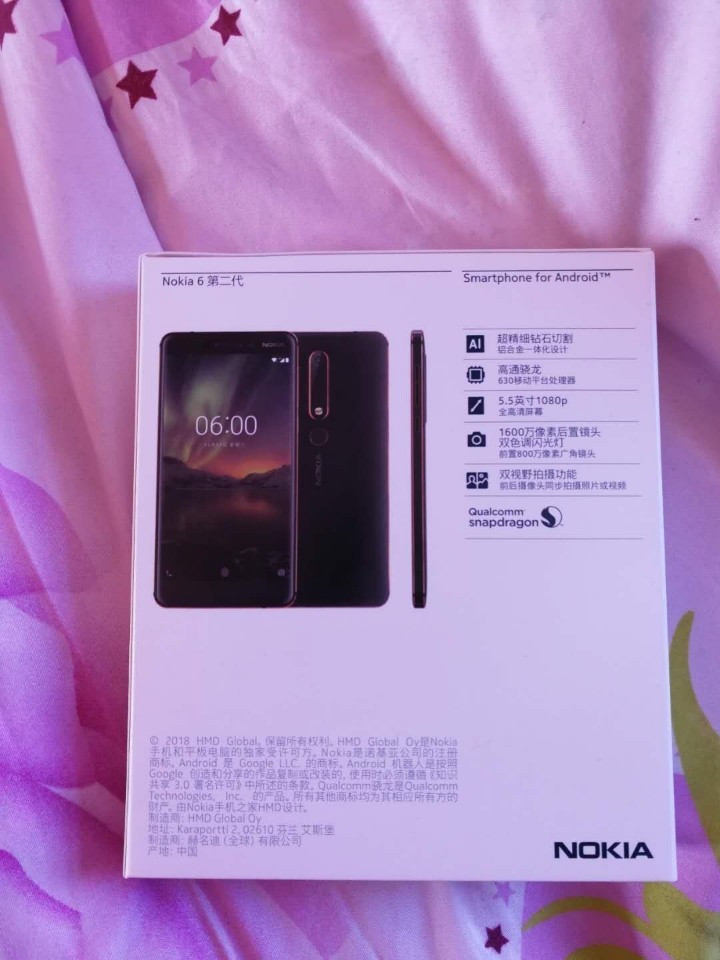 刚拿到手的诺基亚6二代对比下