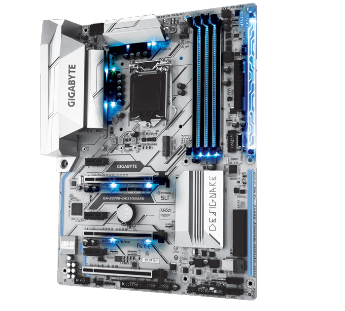 带炫目信仰灯的技嘉Z270X-Designare主板，你觉得漂亮么？