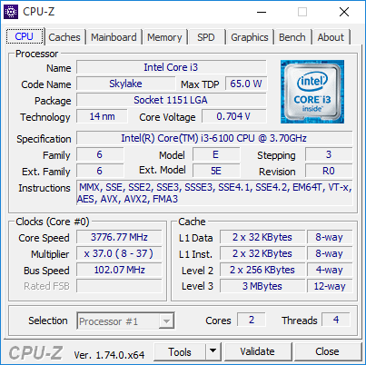 Core i3-6100/6300/6320处理器测试