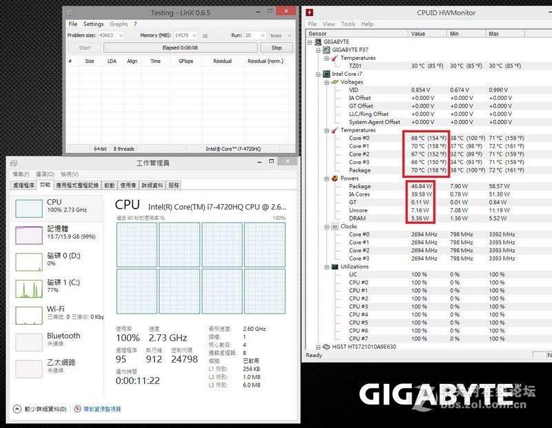 GIGABYTE P37X烧机分享与Smart update介绍