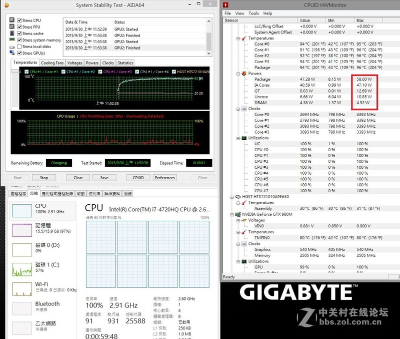 GIGABYTE P37X烧机分享与Smart update介绍