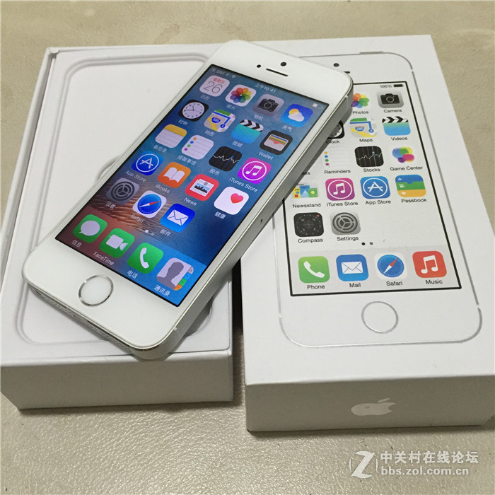 32G 苹果5S 银白  联通4G 95新 配件齐全