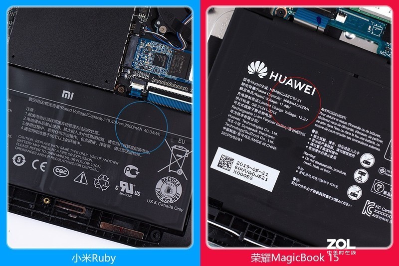 荣耀 MagicBook15锐龙版 小米 Ruby笔记本深入对比