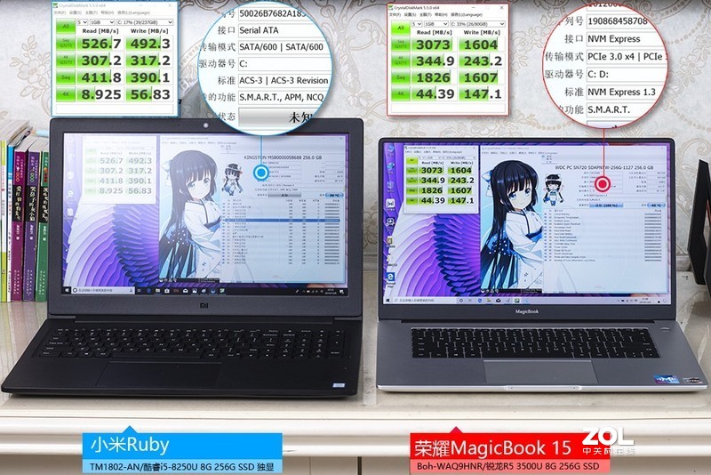 荣耀 MagicBook15锐龙版 小米 Ruby笔记本深入对比