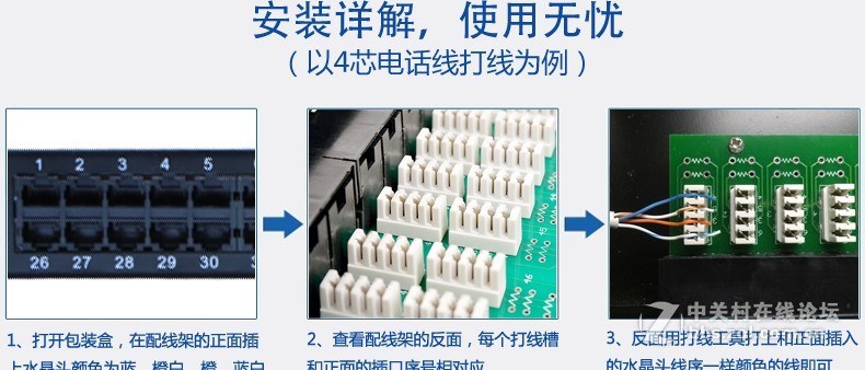 大唐风暴25口和50口电话配线架的使用方式