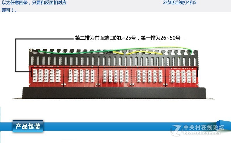 大唐风暴25口和50口电话配线架的使用方式