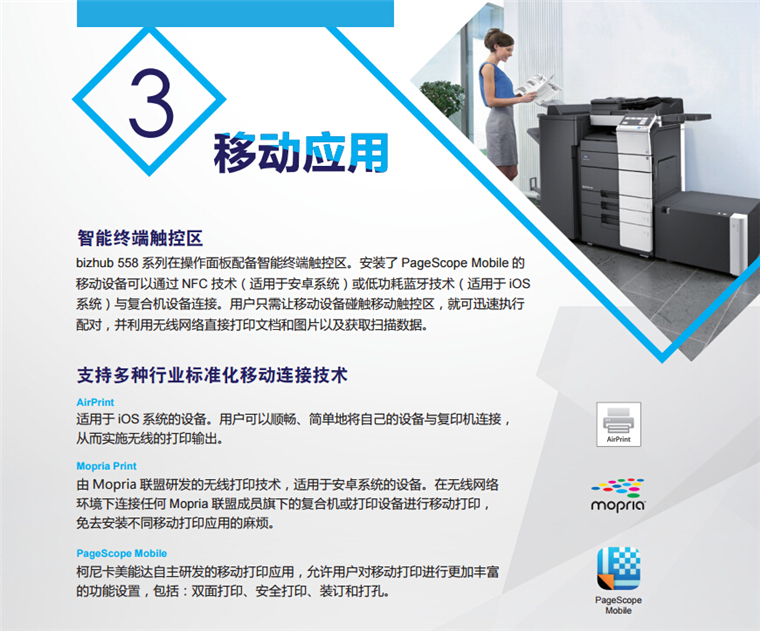 柯尼卡美能达558黑白多功能一体机 A3激光打印机彩页-科颐办公