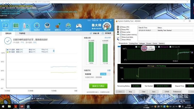 【ge60散热改造】GE60终极水冷改造+furmark、aida64温度测试
