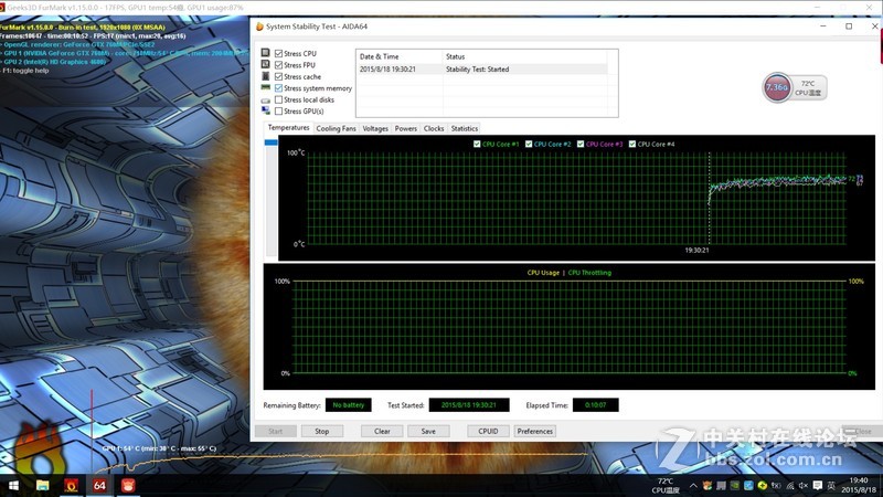 【ge60散热改造】GE60终极水冷改造+furmark、aida64温度测试