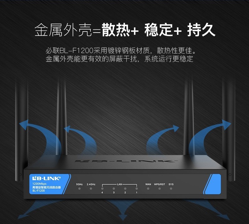12月新品｜必联金属壳千兆双频路由BL-F1200震撼上市！