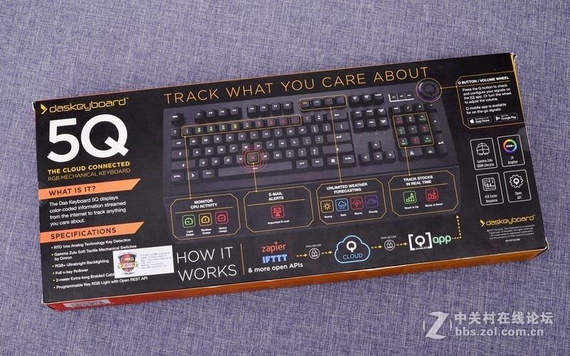 开放API加云应用，入手亿次寿命daskeyboard 达仕 Q5机械键盘