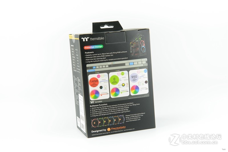 RGB灯效玩出范，TT Riing RGB 12cm 软件控制版3风扇套装开箱分享