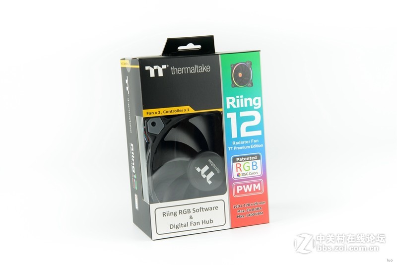 RGB灯效玩出范，TT Riing RGB 12cm 软件控制版3风扇套装开箱分享