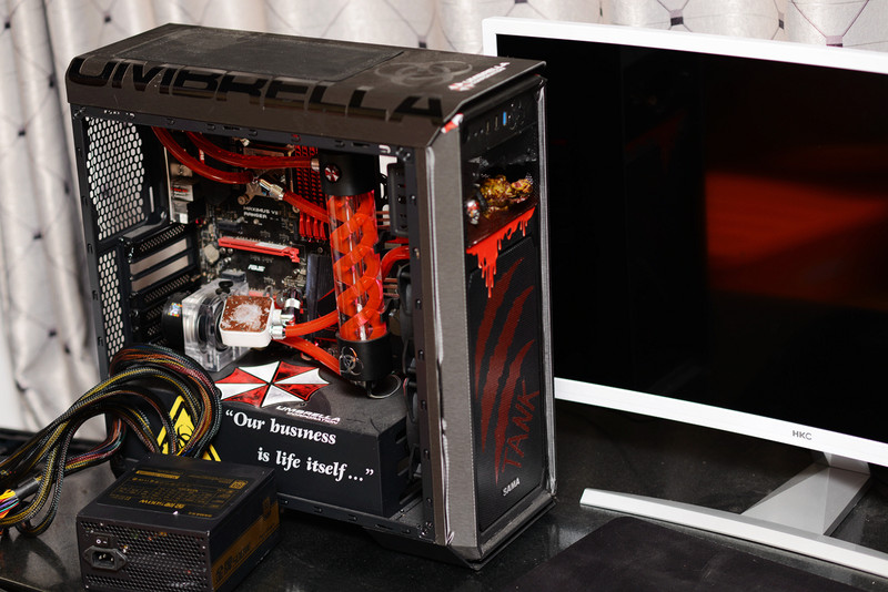 再秀下拉风的坦克水冷MOD，玩游戏超爽啊！