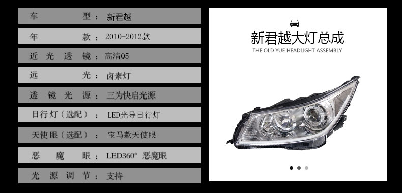 别克新君越大灯总成改装方案分享