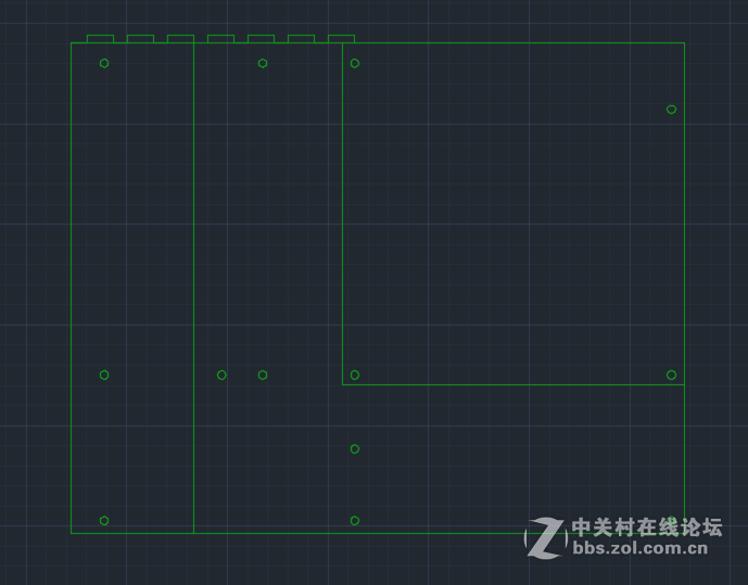 自己做的图纸，8毫米亚克力机箱主板部分