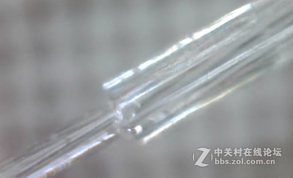 光纤熔接步骤图解，放大100倍的光纤纤芯