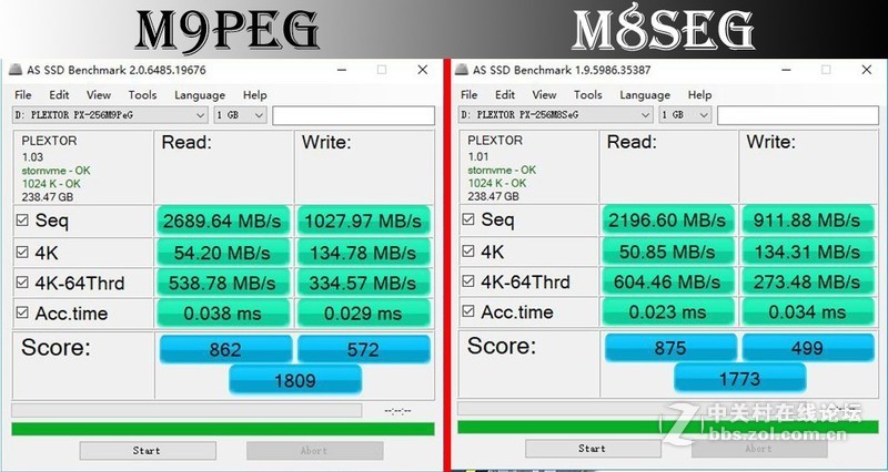 SSD更新换代有啥进步? 浦科特 M9PeG VS M8SeG