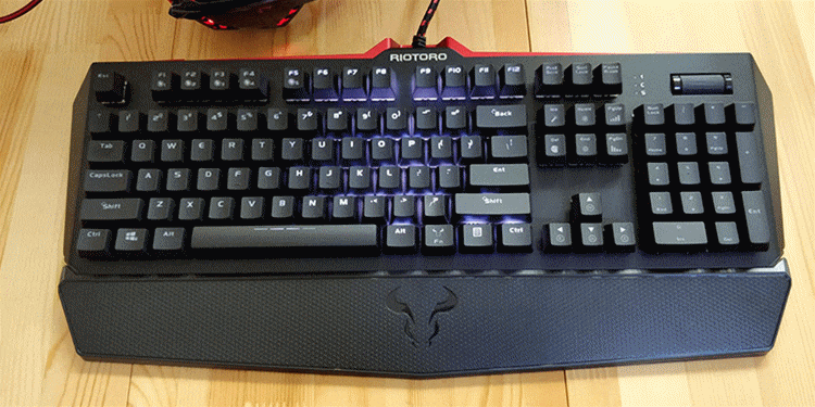 红火牛幽灵之手KR910机械键盘——静音粉红轴游戏机械键盘