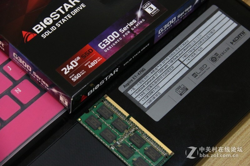 宏基E1-470G笔记本加装SSD、内存大升级，附拆解教程