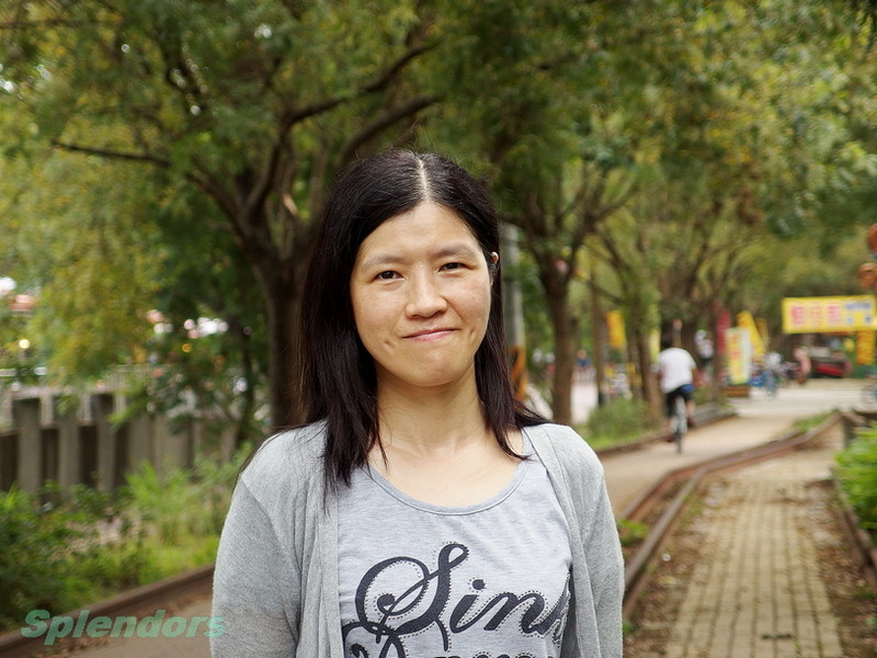 自行车绿廊(人物+ 内闪启用+ 背景虚化),