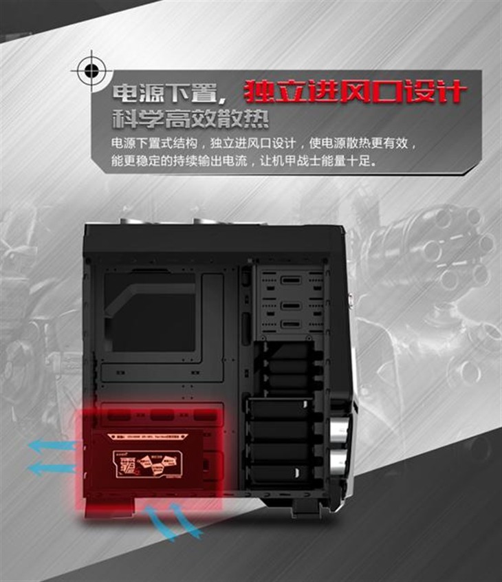 霸道系列机箱！科学散热！