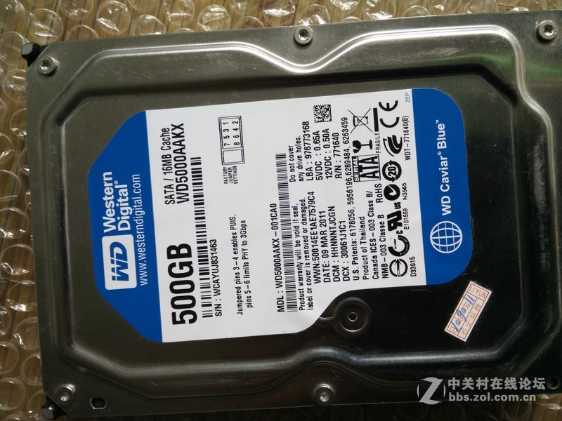 HD7850显卡与WD500G硬盘