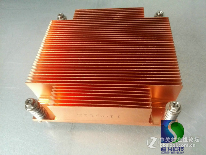 拆机1U 1366针被动式纯铜cpu散热器 散热片DIY x58主板