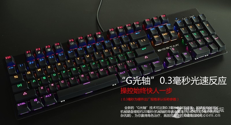 走在行业前沿，映泰GK60 G光轴电竞键盘