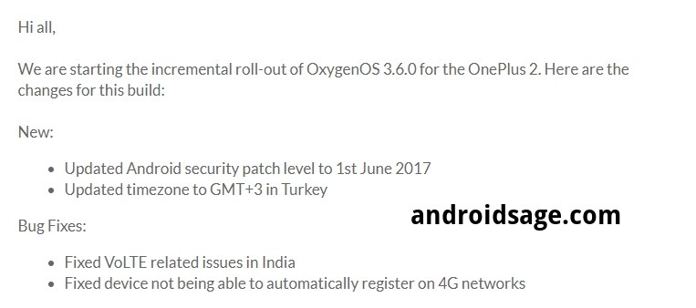 Oxygen OS 3.6.0 available for oneplus 2