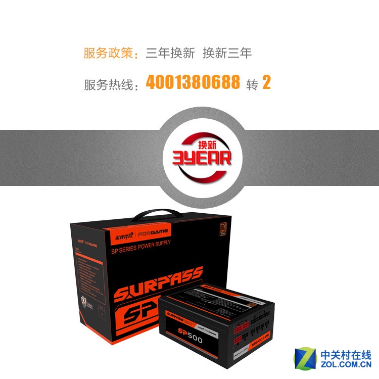 游戏悍将FORGAME电源！让全模组成标配 ！