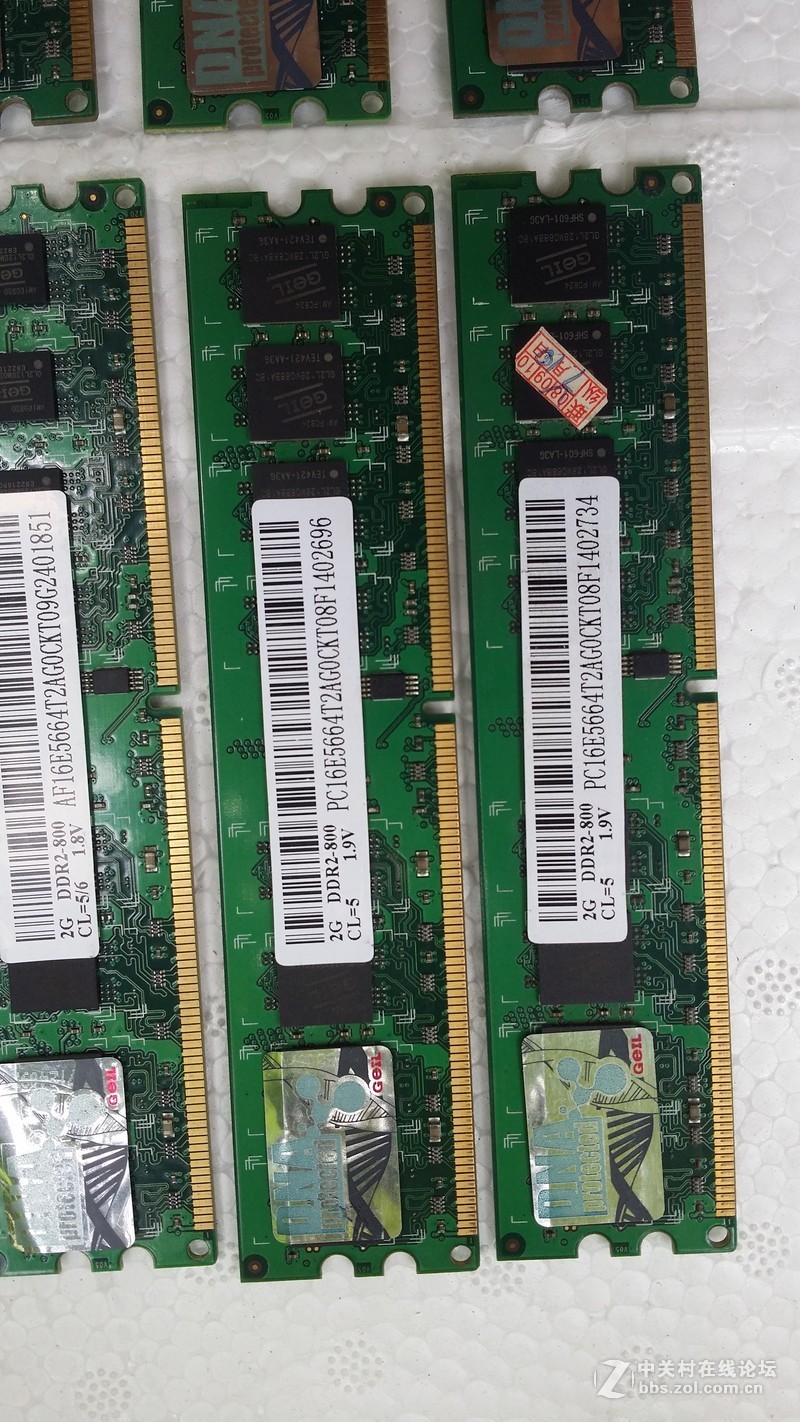 清一色拆机 20多条金邦DDR2代2G-800内存条