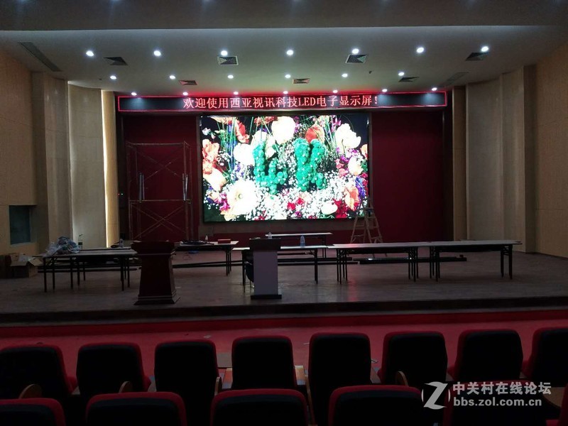 祝贺西亚视讯学校礼堂、体育馆、教学楼LED户内外全彩显示屏安装调试成功