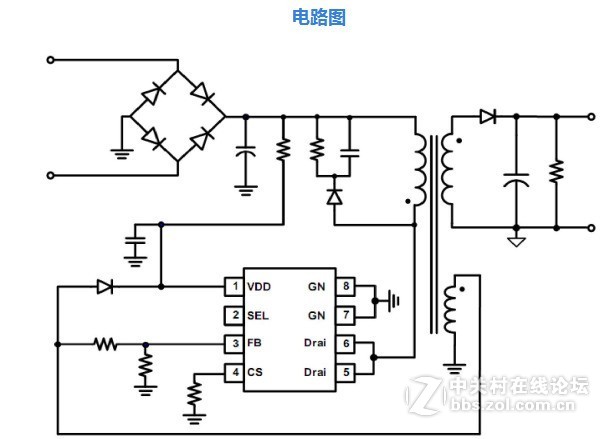 控制板电源常用开关电源芯片U6117引脚功能
