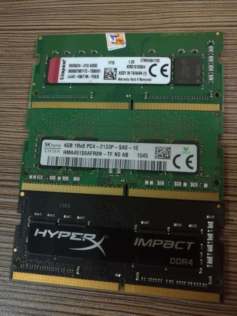 DDR4 2133 4G 笔记本内存共3条 (Hyundai、Kingston)
