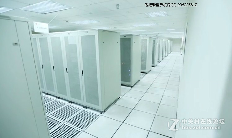 香港新世界电讯机房机柜环境图展示，现为香港宽频企业方案