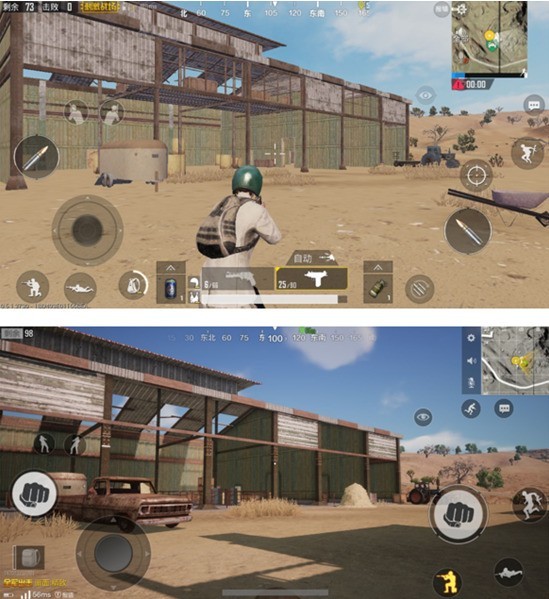 对比了一下两家的沙漠地图，《全军出击》比《刺激战场》好太多啊