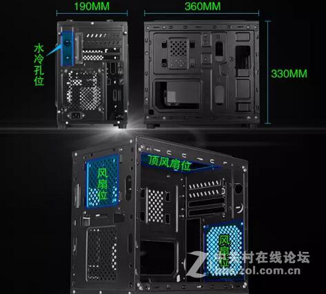 新颖游戏机箱 MVP nano/黑（USB3.0/背部走线） MATX主板