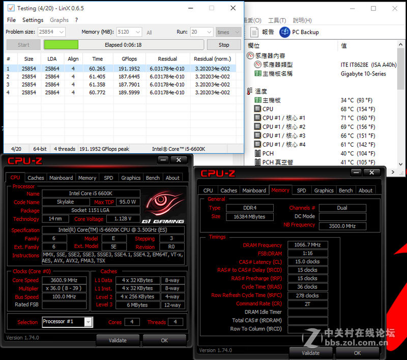 Intel Core i5-6600K搭载GIGABYTE Z170X-Gaming3超频解析