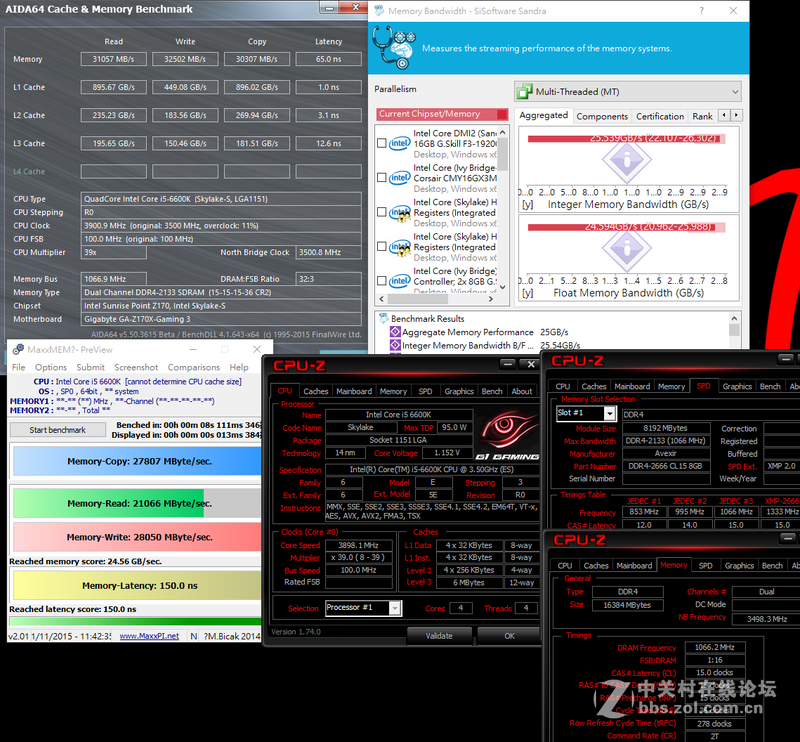Intel Core i5-6600K搭载GIGABYTE Z170X-Gaming3超频解析