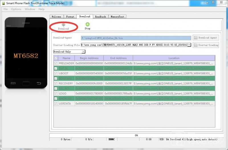 金立 GN810线刷刷机救砖教程 金立GN810刷机教程 金立 GN810救砖教程 原厂精简版