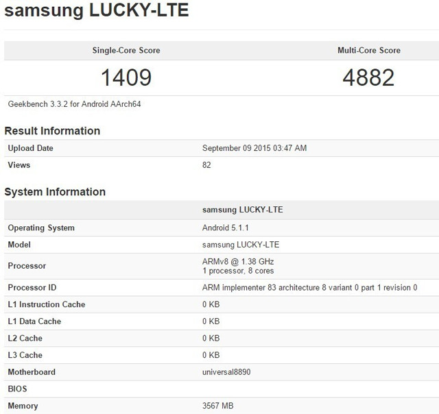 星空体育平台研发全新处理器 稍逊于Exynos 7420