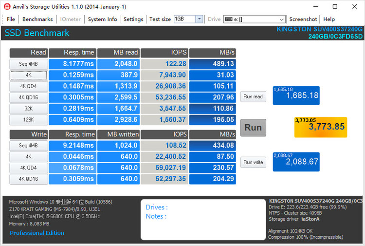 入门装机之选，金士顿UV400 240G SSD开箱体验