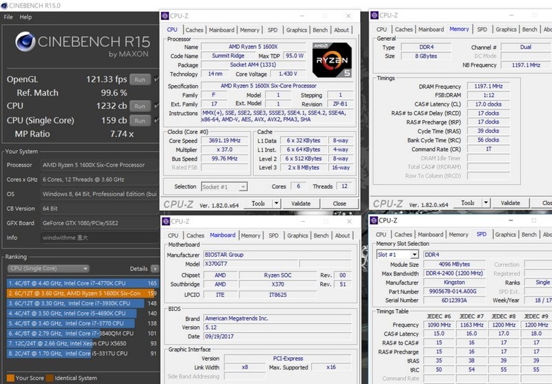 Intel Core-i5 8600K与AMD Ryzen 5 1600X简易对决