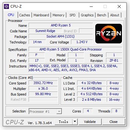 锐龙 AMD Ryzen 1500X 首发跑分来袭！