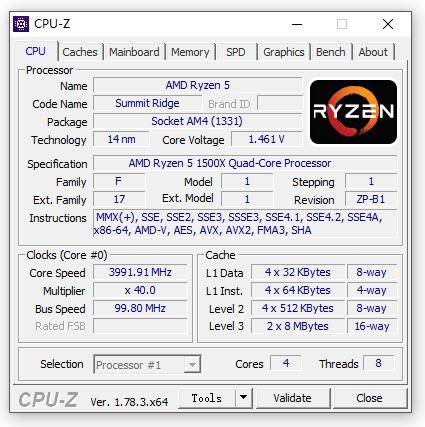 锐龙 AMD Ryzen 1500X 首发跑分来袭！