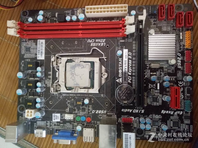 新拆机来的映泰H61+G630带散热 挡板 很新150包邮   另有内存 硬盘 HP拆机