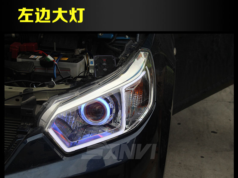 日产启辰D50大灯总成改装，各种方案效果分享